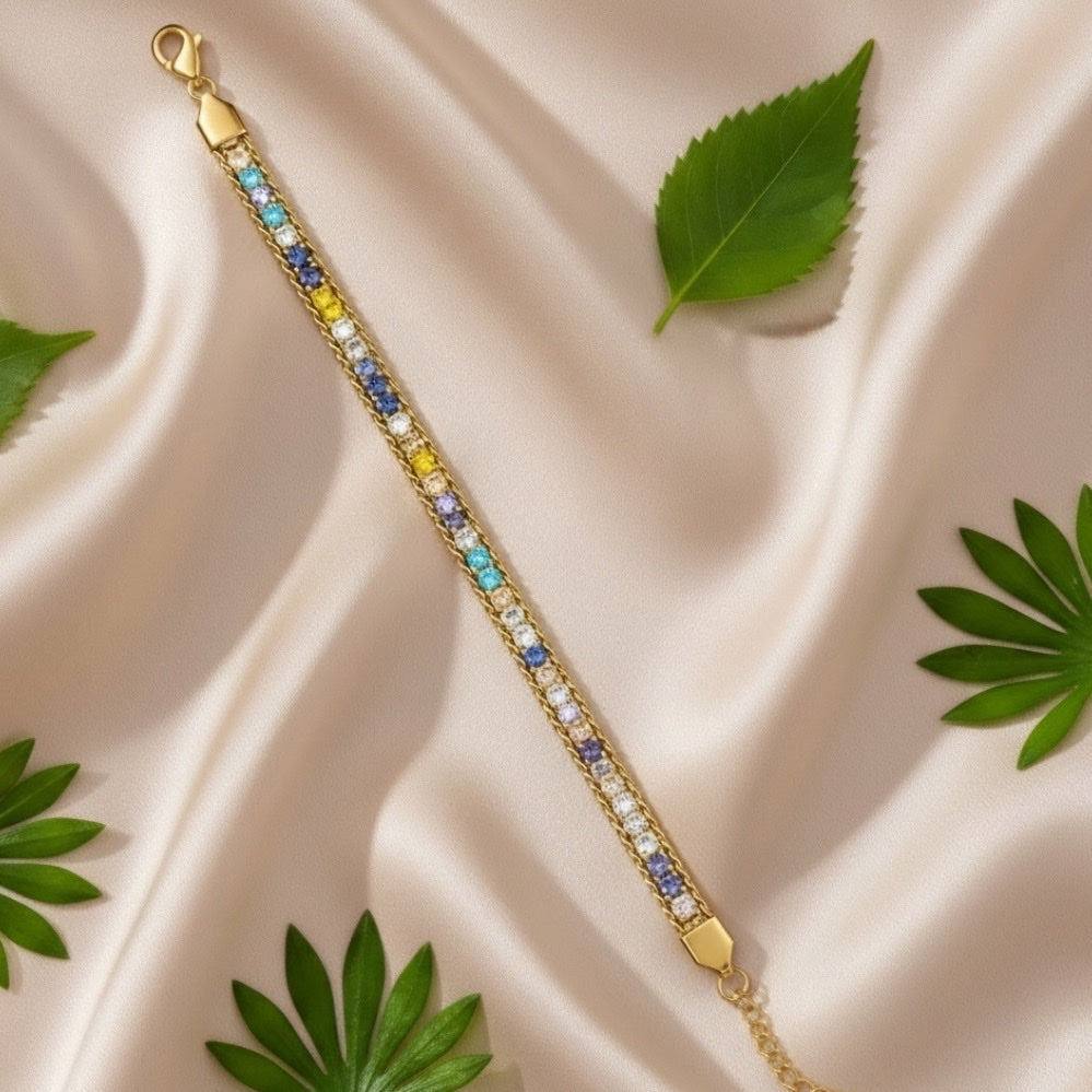 Rainbow Tennis Bracelet