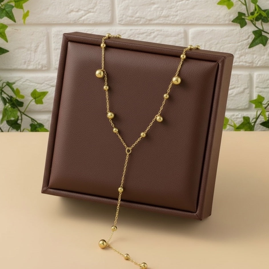 Heart Lariat Necklace detail